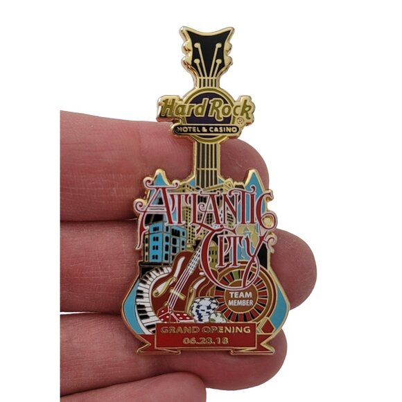 Hard Rock Cafe Hotel Casino Atlantic City Grand Opening, Team Member Pin E695 - Picture 2 of 4